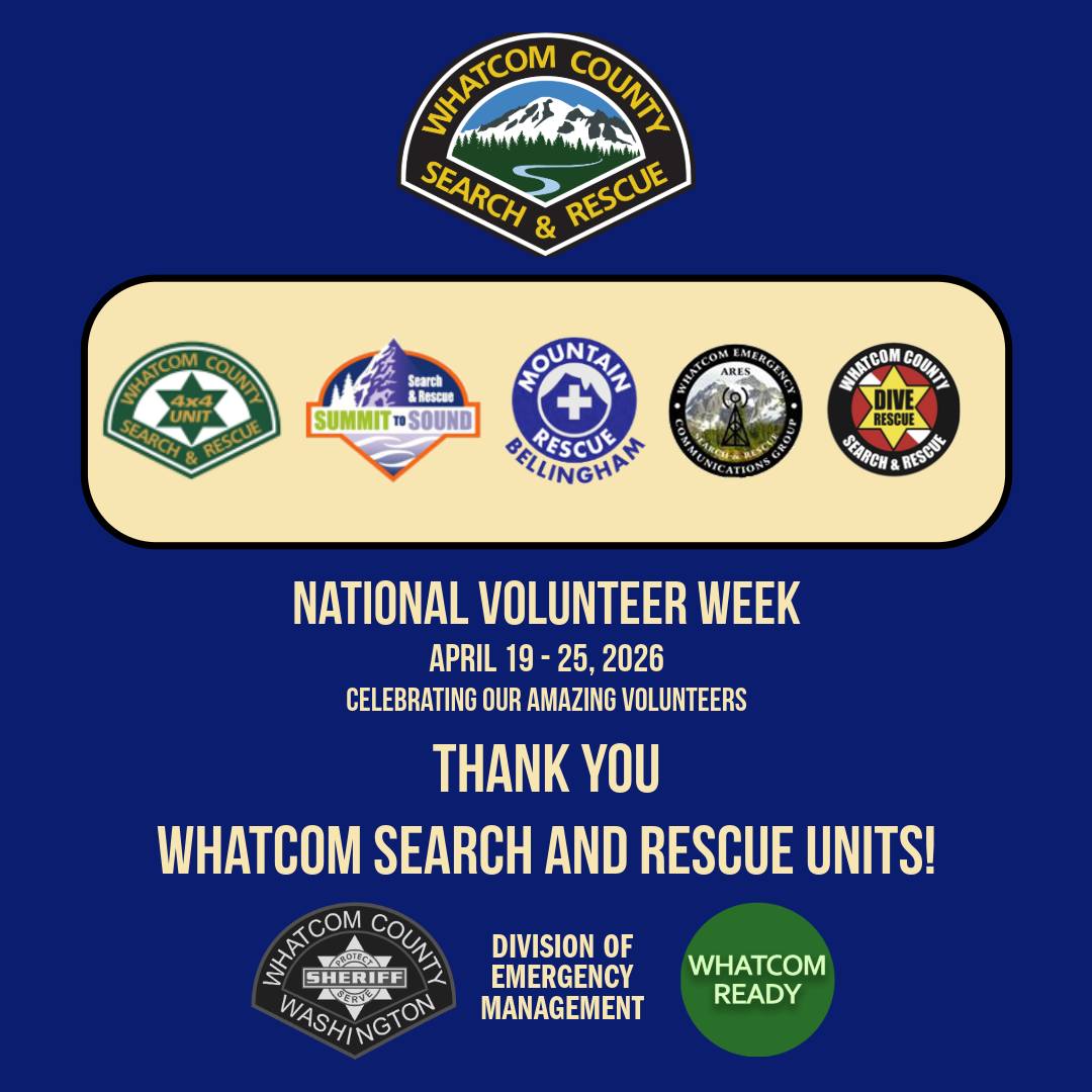 Whatcom County Salutes Over 200 Search and Rescue Volunteers During National Volunteer Week