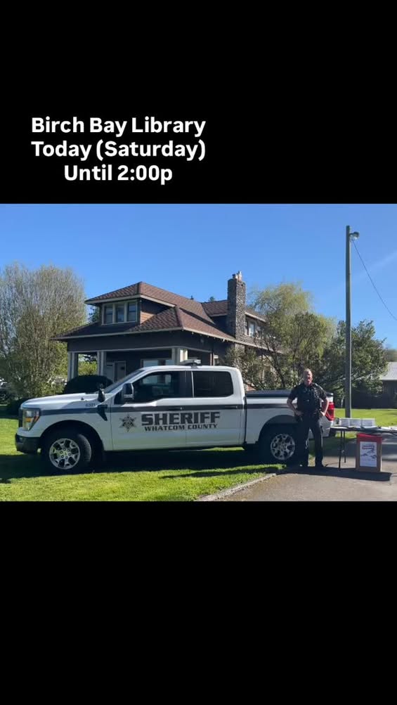 Whatcom Sheriff Deputies Collect Medications at Birch Bay Library for DEA Take Back Day