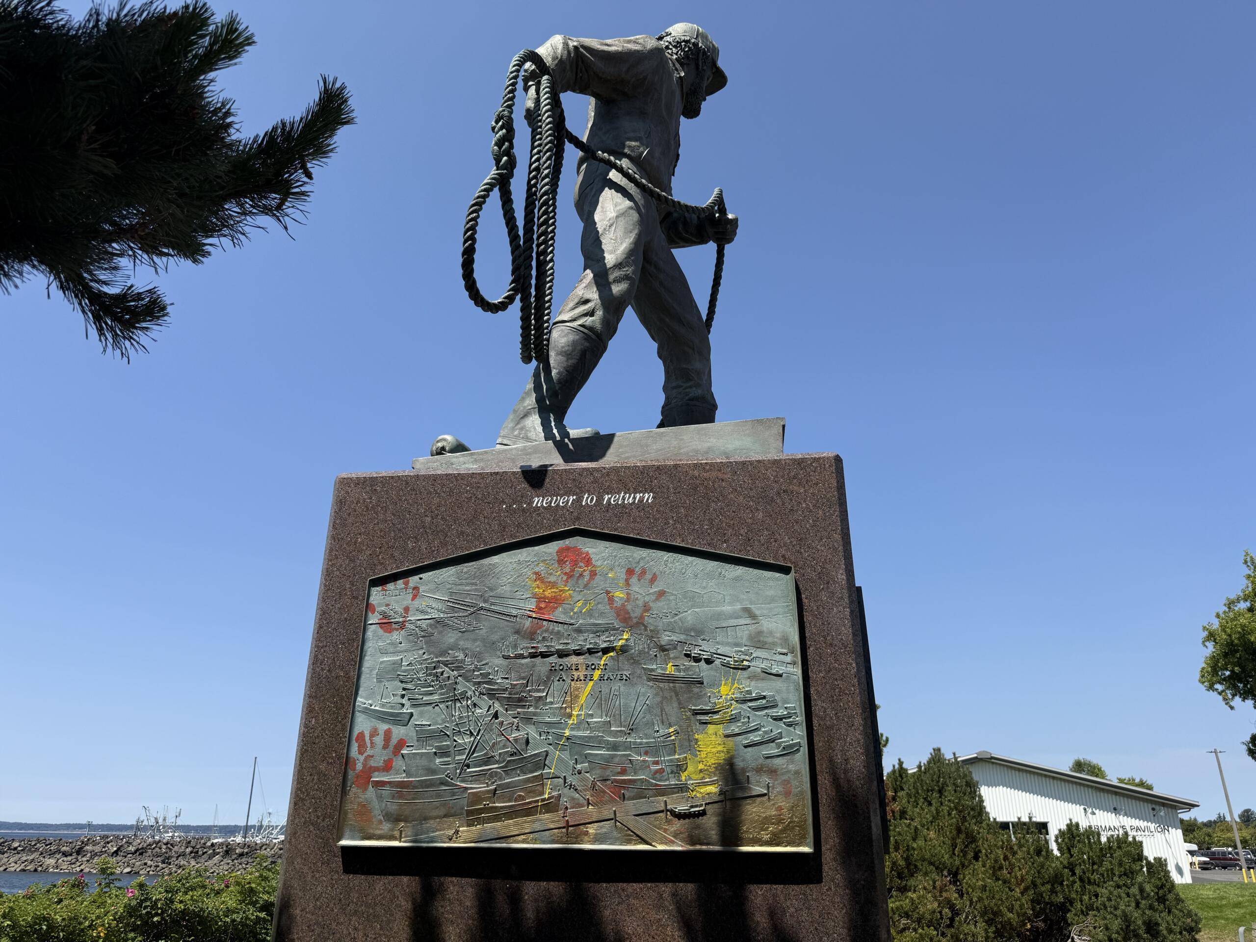 Suspect arrested after Fisherman’s Memorial vandalized at Zuanich Point Park