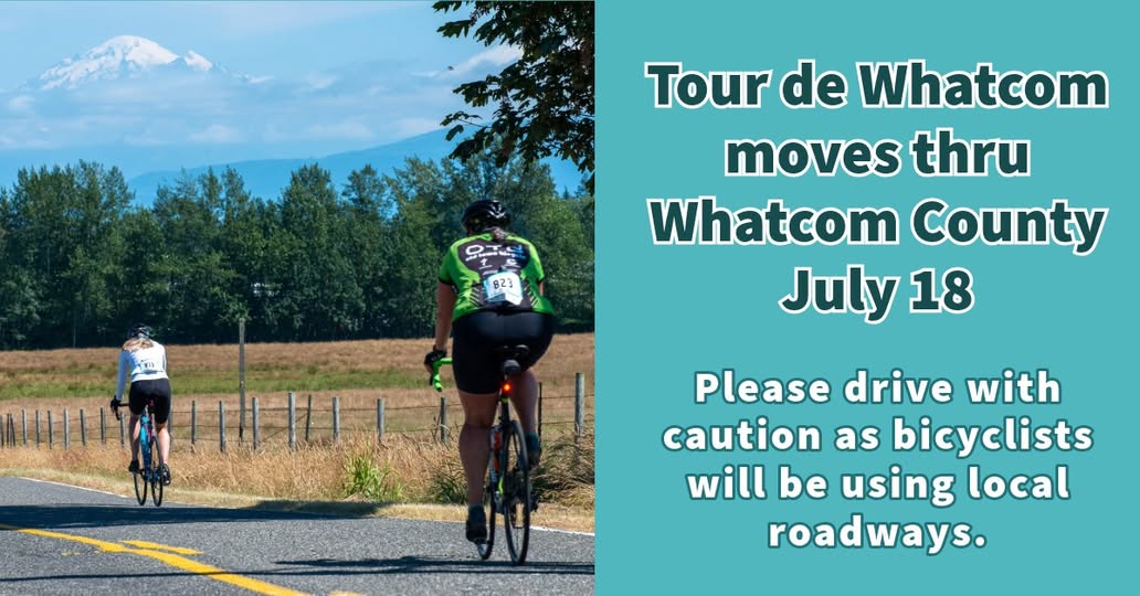 Tour de Whatcom Brings 800 Cyclists to County Roads Saturday