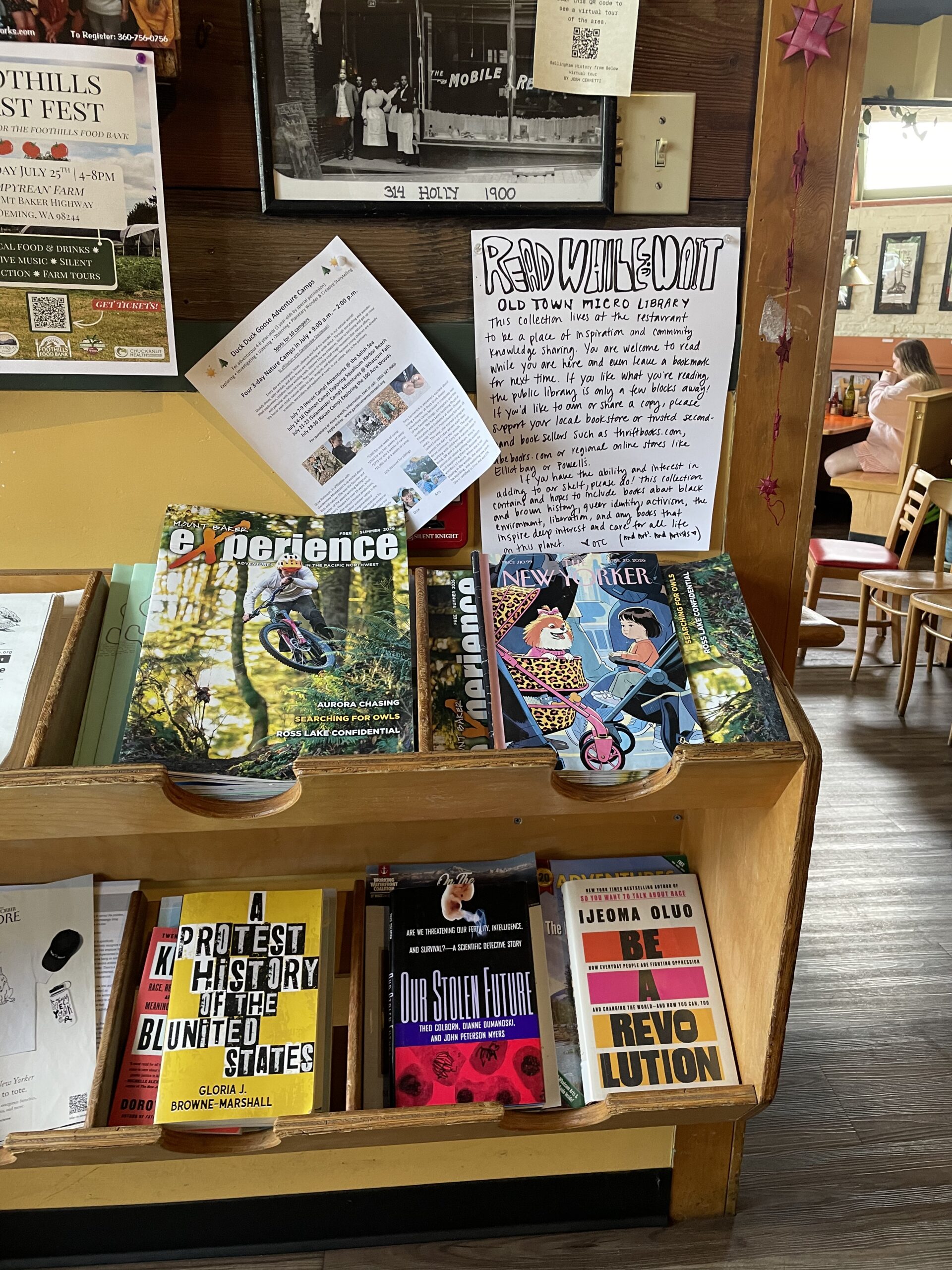 Old Town Cafe Adds a Micro Library for Customers Waiting for a Table