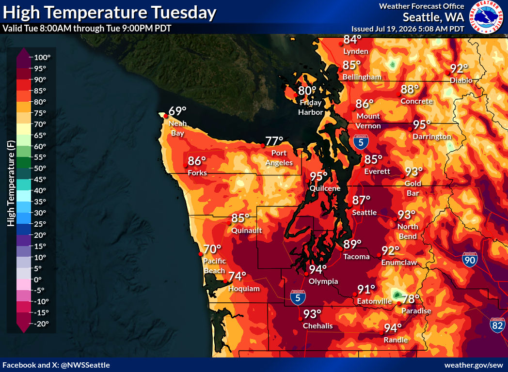 Heat Advisory and Wildfire Smoke Coming to Whatcom County This Week