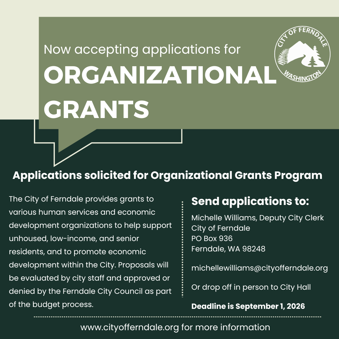 Ferndale opens grant applications for human services and economic development groups