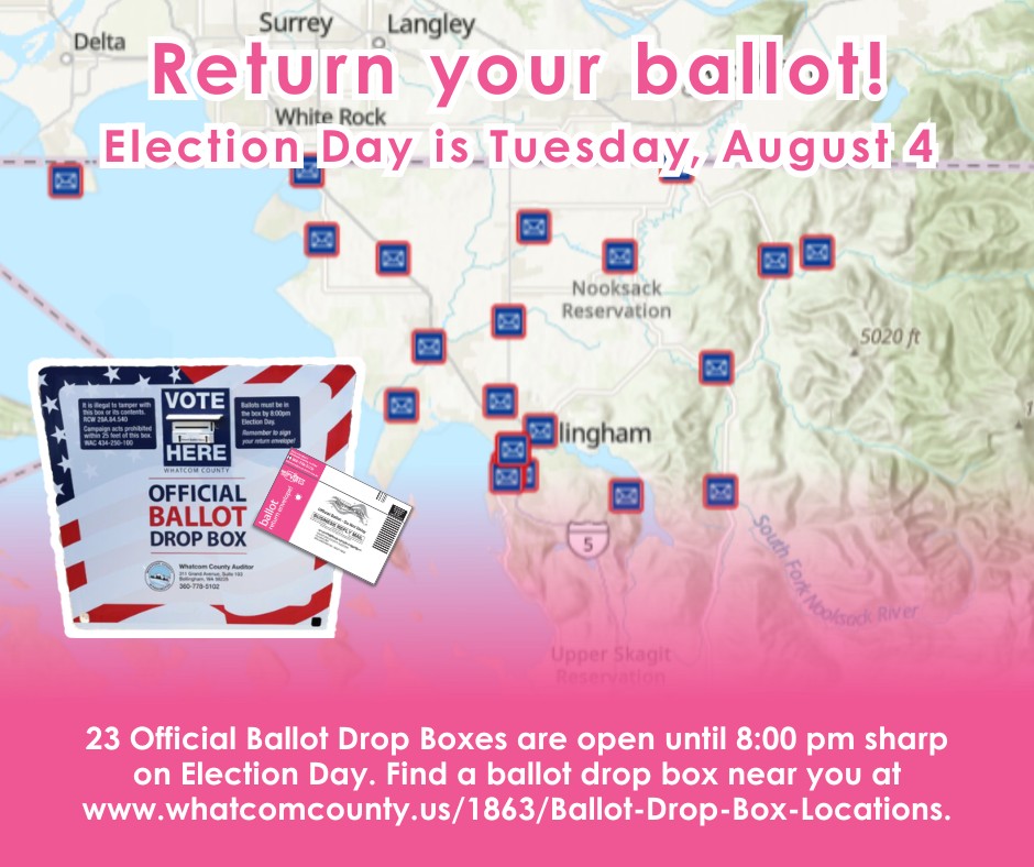 Whatcom County August 4 Primary Is Days Away: Where to Drop Your Ballot