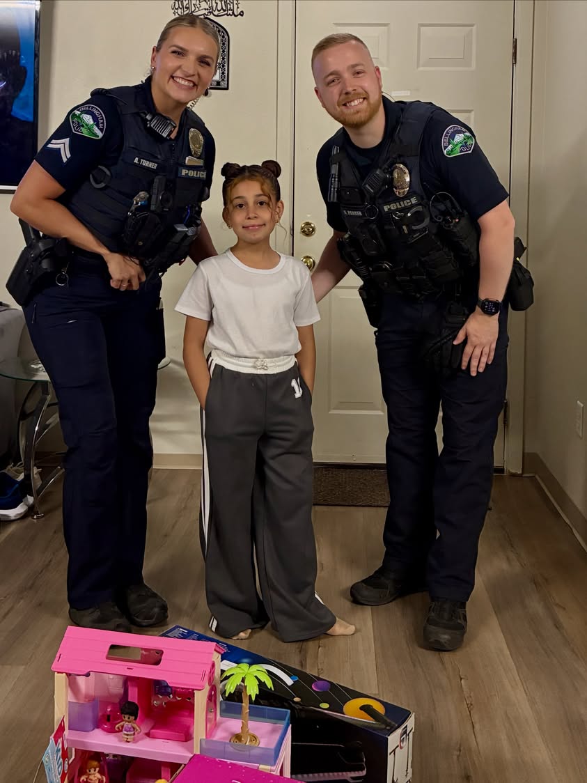 Bellingham Officers Surprise 8-Year-Old Leen With Birthday Scooter Delivery