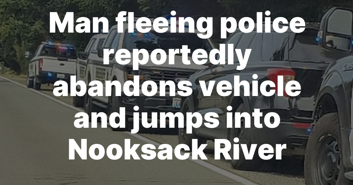 Man Jumps Into Nooksack River After Abandoning Vehicle on Slater Road Bridge
